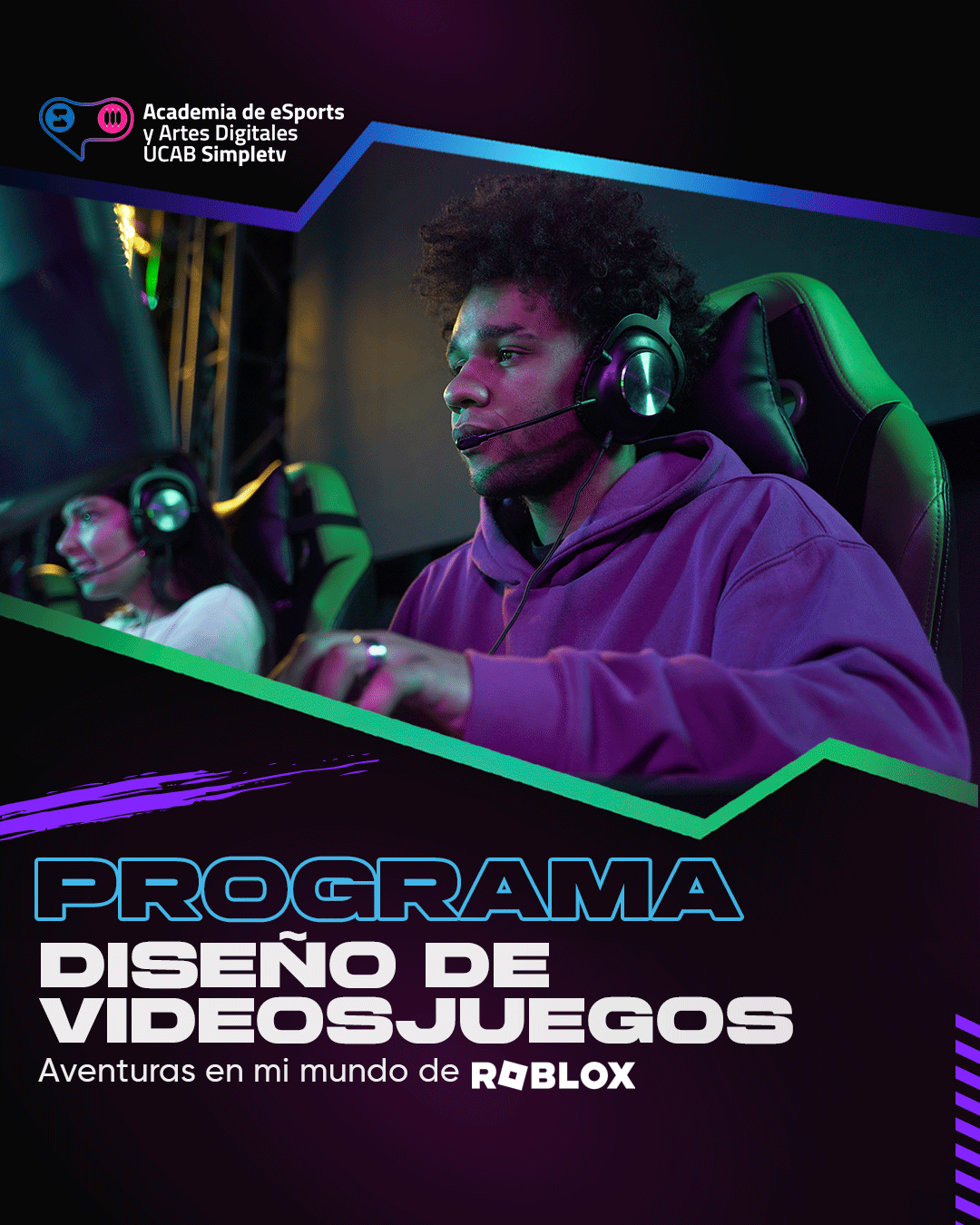 Programa. Diseño de videojuegos: Aventuras en mi mundo de Roblox.