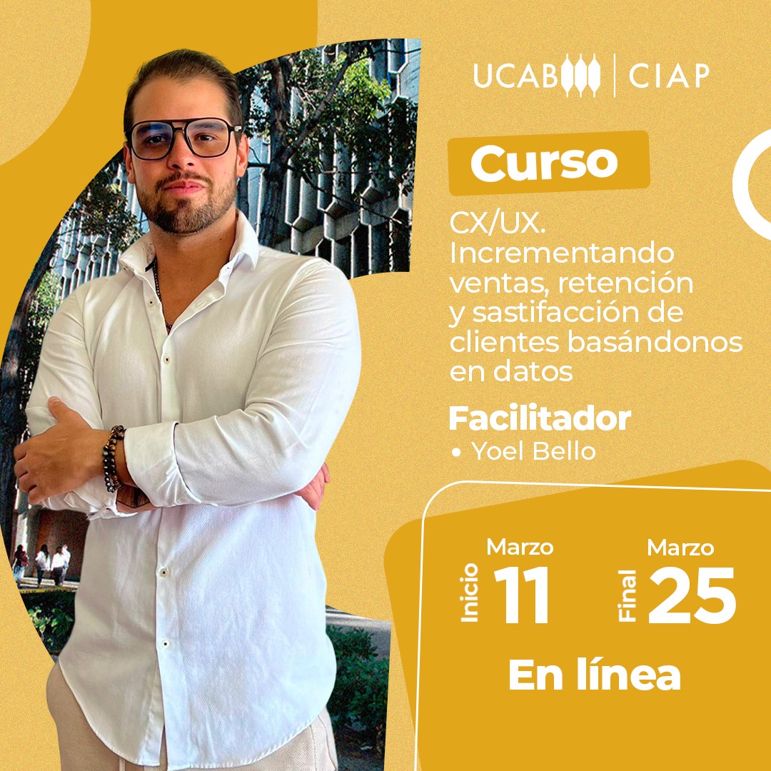 Curso. CX/UX. Incrementando ventas, retención y satisfacción de clientes basándonos en datos.