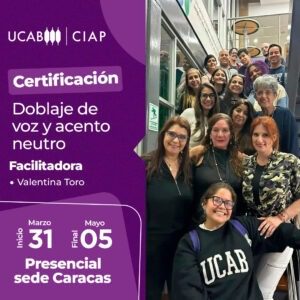 Certificación. Doblaje de voz y acento neutro.